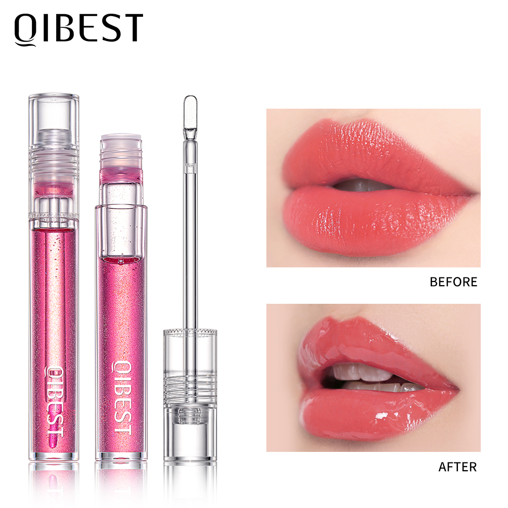 Lip Gloss Plumping - QIBEST увлажняющий крем, пухлый блеск для