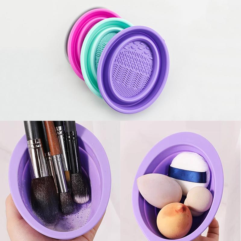 Beauty Makeup Tools Use - Мягкая силиконовая кисточка для макияжа, складная