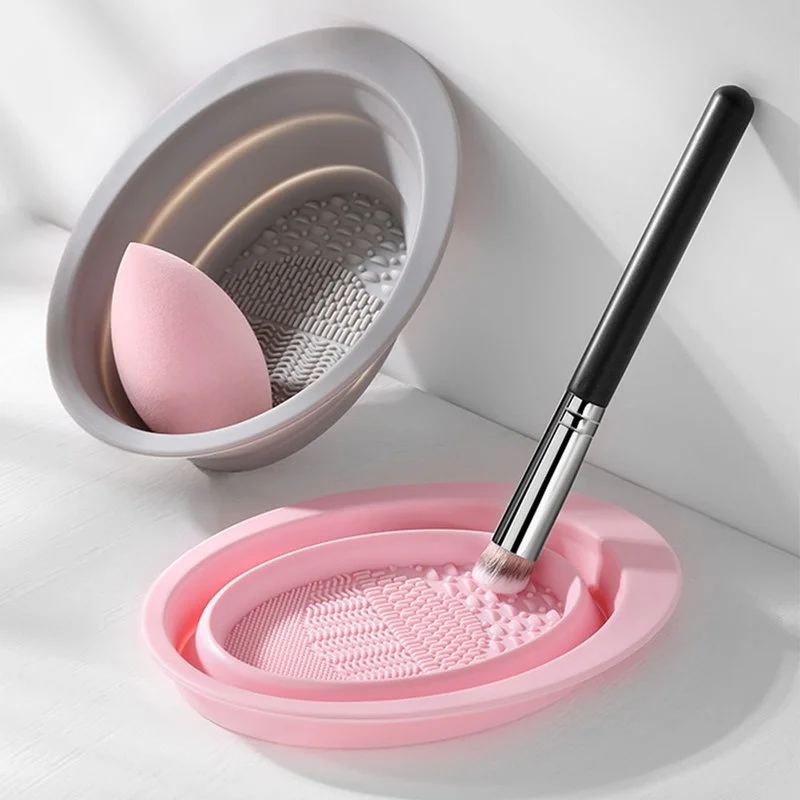 Beauty Makeup Tools Use - Складная силиконовая чаша для чистки кистей