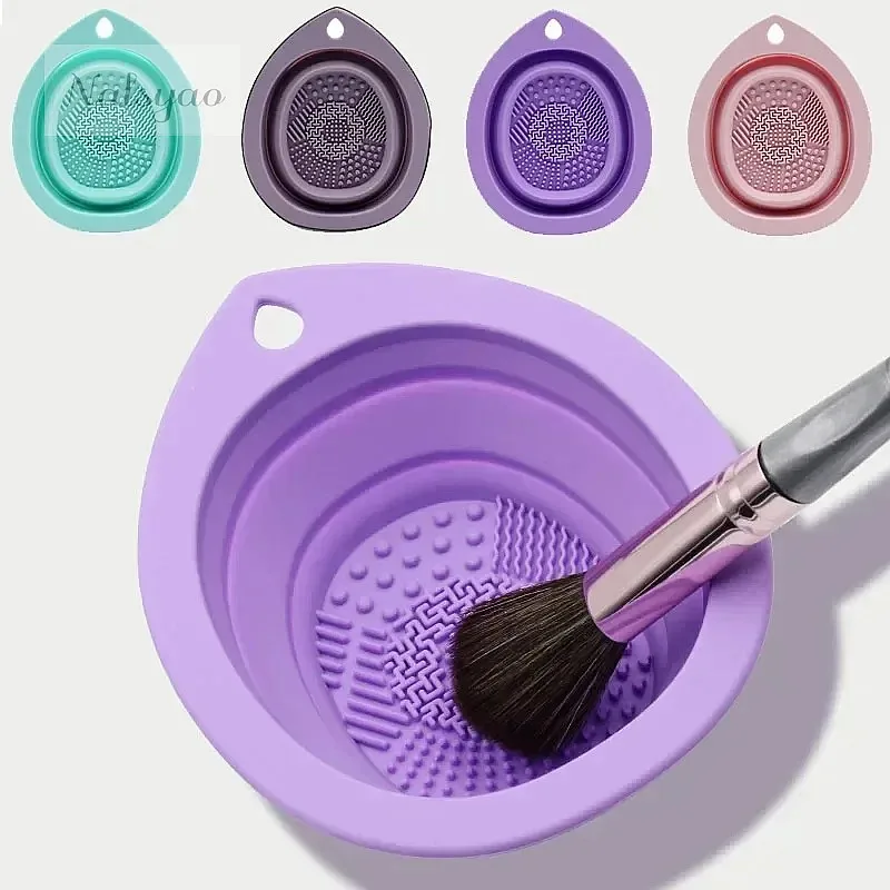 Beauty Makeup Tools Use - Силиконовая складная коробка для чистки кистей