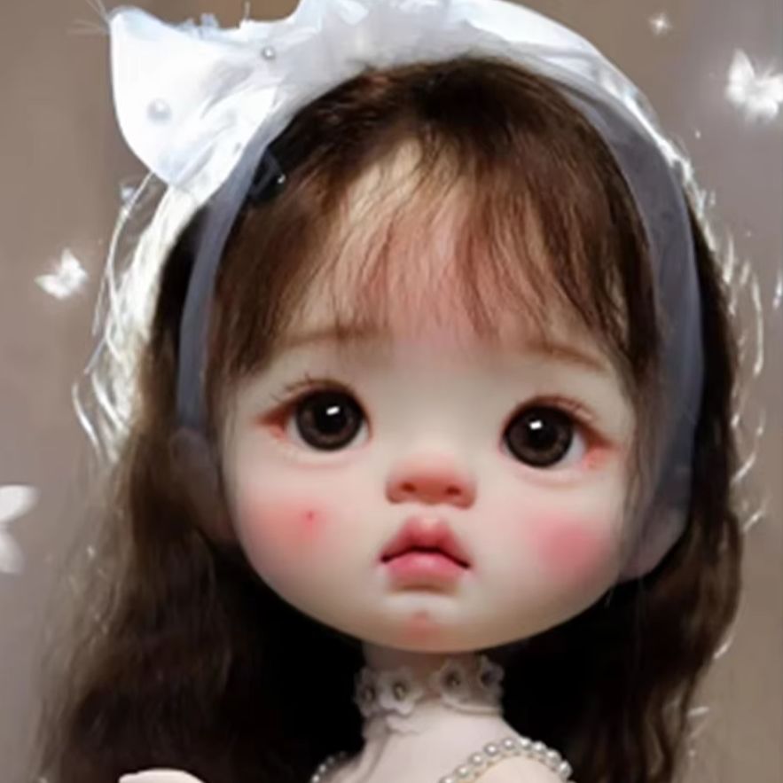 Beauty Makeup Girl - Кукольная голова из смолы Amber Girl,