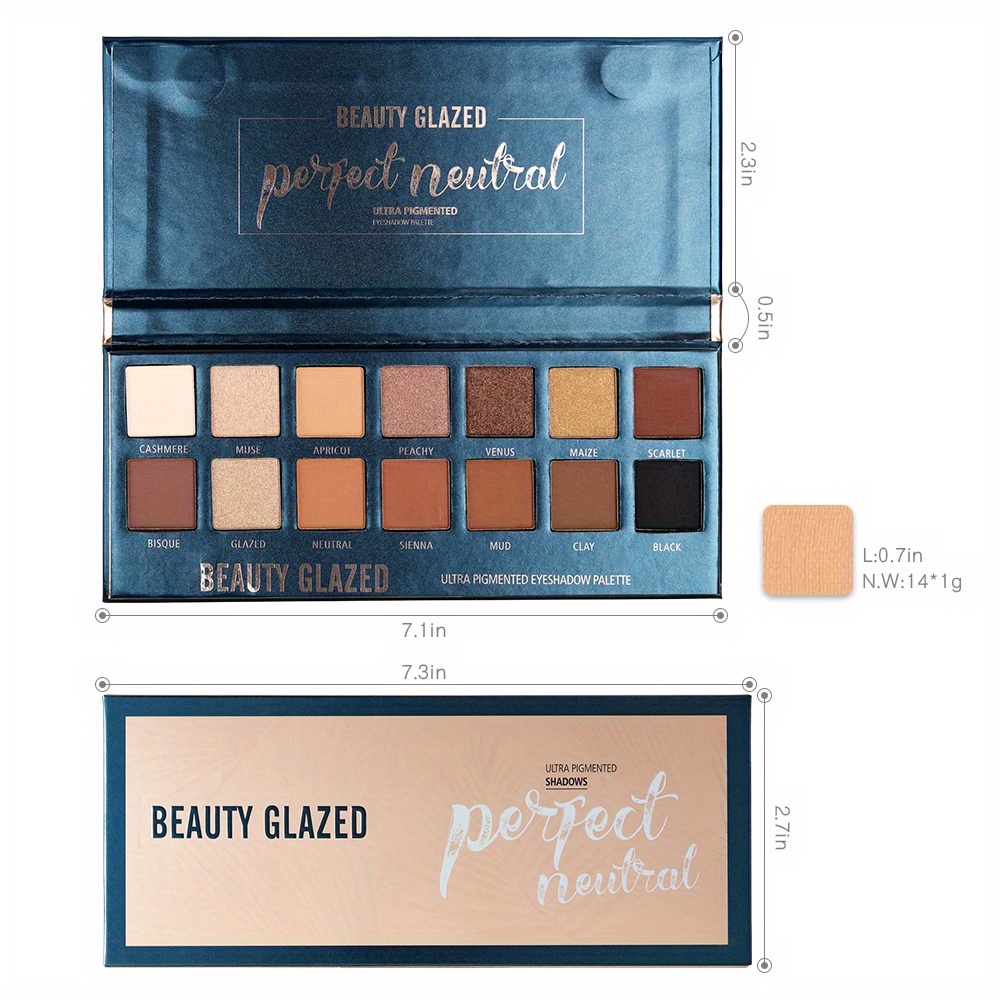 BEAUTY GLAZED 14 оттенков тени – обзор и цена Beauty Makeup Eyeshadow Palette