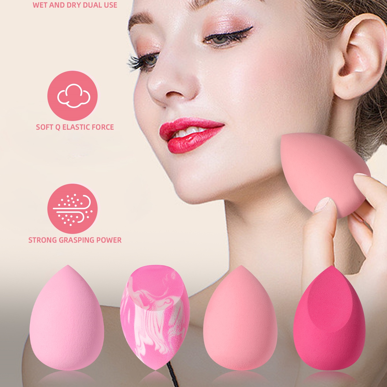 Набор из 16 розовых спонжей и  – обзор и цена Beauty Makeup Tools Use