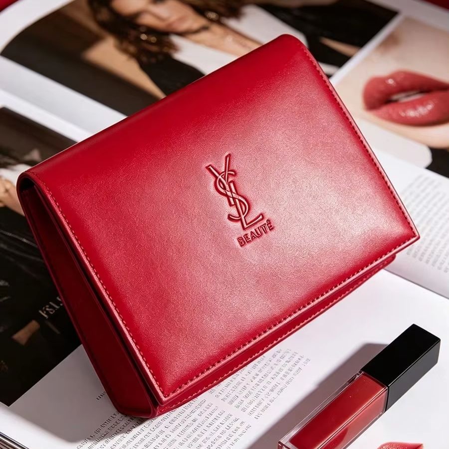 Элегантная красная стеганая ко – обзор и цена Ysl Beauty Makeup Bag